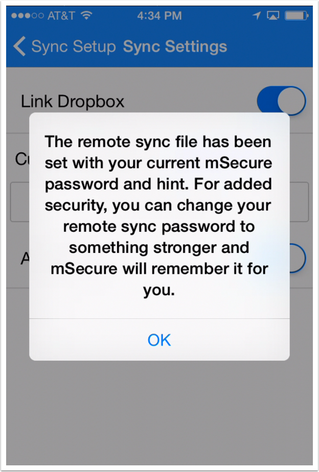 msecure sync not working